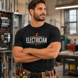 ライトニングボルトTシャツ 電気工事士の仕事のTシャツ Tシャツ