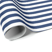 ライトネイビーブルーホワイトナローストライプ ラッピングペーパー (ロールコーナー)