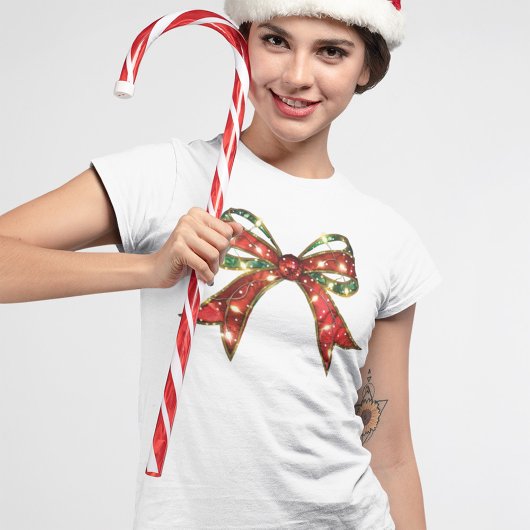ライトノールシーズン付きクリスマスボウタイ Tシャツ