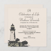 ライトハウスお祝いオブライフカード 招待状 (正面/裏面)