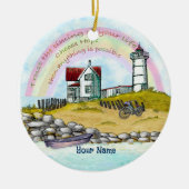 ライトハウスがタイミングを信頼 セラミックオーナメント (正面)