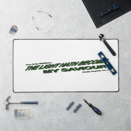 ライトハウスが私の救い主になる – 緑 デスクマット