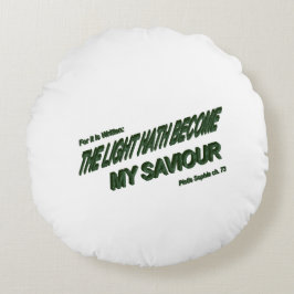 ライトハウスが私の救い主になる – 緑 ラウンドクッション