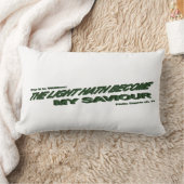 ライトハウスが私の救い主になる – 緑 ランバークッション (ブランケット)