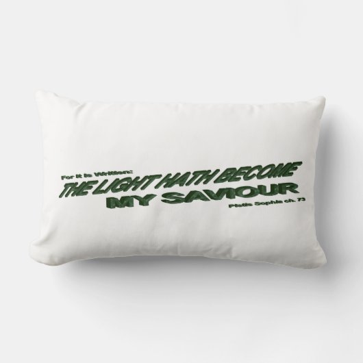 ライトハウスが私の救い主になる – 緑 ランバークッション (正面)