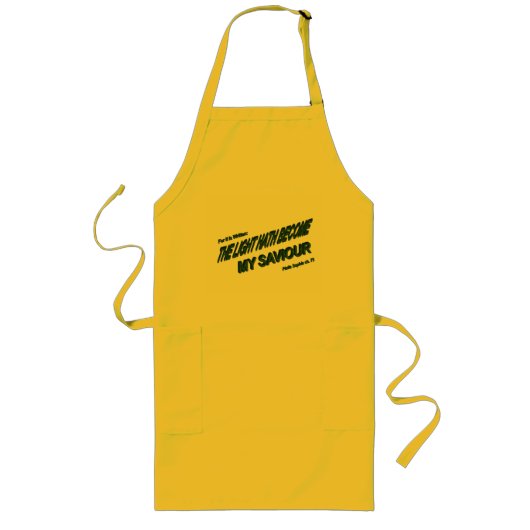 ライトハウスが私の救い主になる – 緑 ロングエプロン (正面)