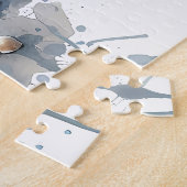 ライトハウスそばのロマンチックな水彩画の少女 ジグソーパズル (側面)