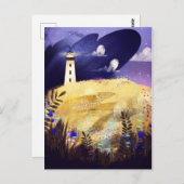 ライトハウスとクラウド ポストカード (正面/裏面)