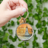 ライトハウスとサンセットバイブル聖句キーチェーン キーホルダー (手)