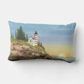 ライトハウスとサンセット ランバークッション (裏面)