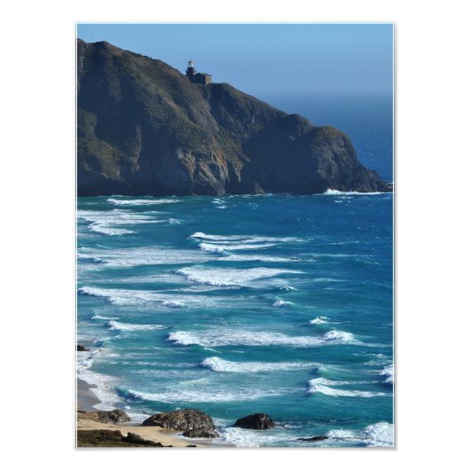 ライトハウスと海 フォトプリント            (正面)