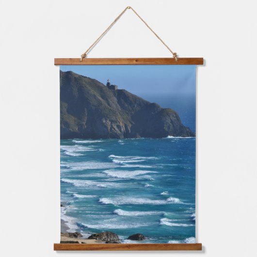 ライトハウスと海 吊り下げ型タペストリー (正面)