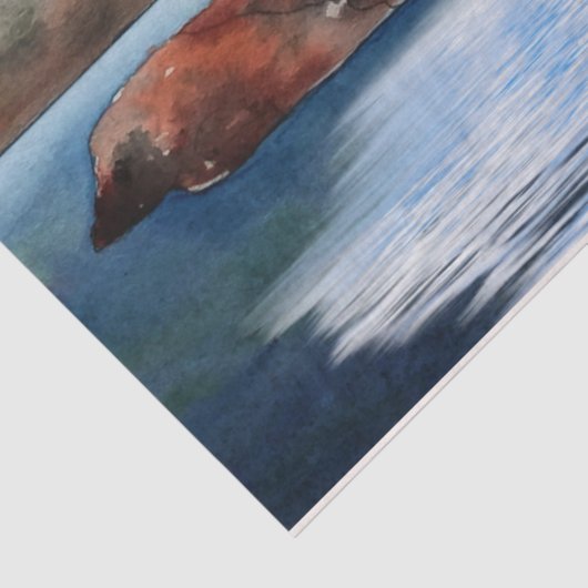 ライトハウスの海水の色の切り離し 薄葉紙 (詳細)