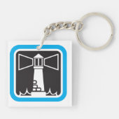 ライトハウスはっきりしたビーコン(海波アイコン付き) キーホルダー (裏面)