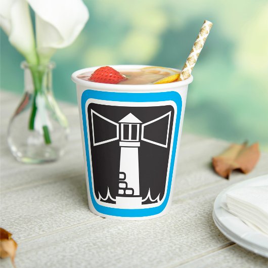 ライトハウスはっきりしたビーコン(海波アイコン付き) 紙コップ