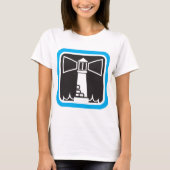 ライトハウスはっきりしたビーコン(海波アイコン付き) Tシャツ (正面)