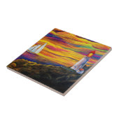 ライトハウスアットサンセットウィズヨット タイル (側面)