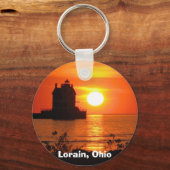 ライトハウスアットサンセットキーチェーン キーホルダー (正面)