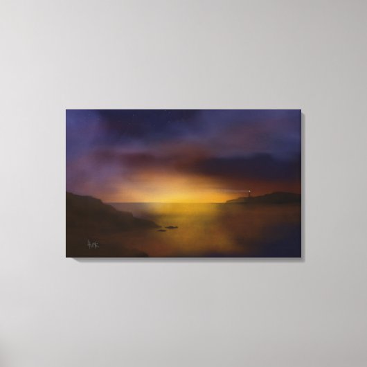 ライトハウスアットサンセット キャンバスプリント (正面)