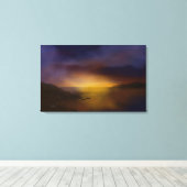 ライトハウスアットサンセット キャンバスプリント (インサイチュ (ウッドフロア))