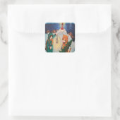 ライトハウスアットナイトキャッツ長方形ステッカー スクエアシール (バッグ)