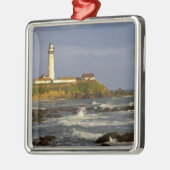 ライトハウスアットピジョンポイント州ビーチインサン2 メタルオーナメント (左)