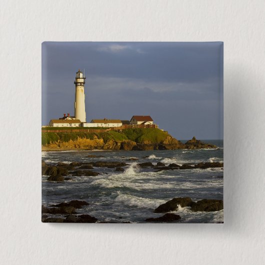 ライトハウスアットピジョンポイント州ビーチインサン2 缶バッジ (正面)