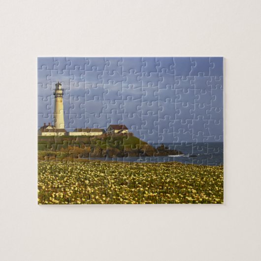 ライトハウスアットピジョンポイント州ビーチインサン ジグソーパズル (横)