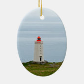 ライトハウスアットヴァトネスペニンシュラ – アイスランド セラミックオーナメント (裏面)
