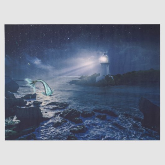 ライトハウスアンドマーメイドティッシュペーパー 薄葉紙 (正面)