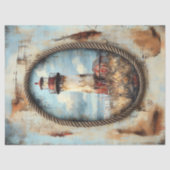 ライトハウスアートとロープ縁どデコページ 薄葉紙 (正面)