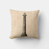 ライトハウスアート図解入りの、写真付きのをテーマ航海のにした クッション (正面)