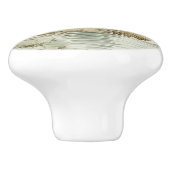 ライトハウスアールヌーボーフェイクレリーフ、 浮き彫りパステルミント セラミックノブ (側面)