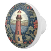 ライトハウスウィリアムモリススタイル海シーフローラ セラミックノブ (右)