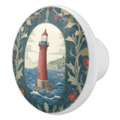 ライトハウスウィリアムモリススタイル海シー航海の セラミックノブ (右)