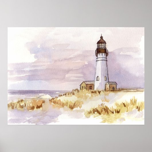 ライトハウスウィンタースノーミシガン海氷 ポスター (正面)