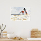 ライトハウスウィンタースノーレースポイントプロヴィンセタウン ポスター (キッチン)