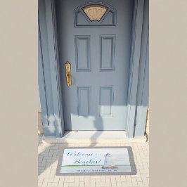 ライトハウスウェルカムビーチウォーターカラー ドアマット