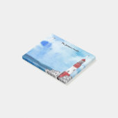 ライトハウスウォーターカラーシーンアートストッキングスタッファー ポストイット (アングル)