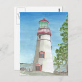 ライトハウスウォーターカラーポストカード ポストカード (正面/裏面)