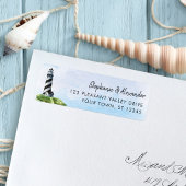 ライトハウスウォーターカラー結婚ズ差出人住所 ラベル