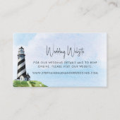 ライトハウスウォーターカラー航海のズ結婚ウェブサイト エンクロージャーカード (正面)