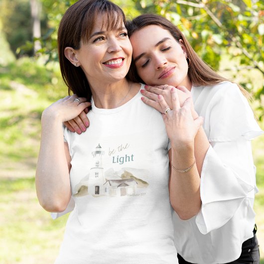 ライトハウスウォーターカラー「光になる」バイブル詩 Tシャツ