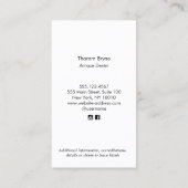 ライトハウスエッチング正方形の名刺 名刺 (裏面)