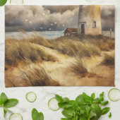 ライトハウスオンアザビーチ キッチンタオル (折り畳み)