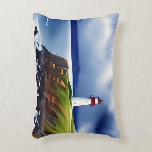 ライトハウスオンザクリフスウォーターカラー アクセントクッション (正面(垂直))