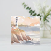 ライトハウスオンザショア | 水彩海カード (スタンド正面)