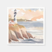 ライトハウスオンザショア | 水彩海 スタンダードカクテルナプキン (正面)