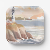 ライトハウスオンザショア | 水彩海 ペーパープレート (正面)