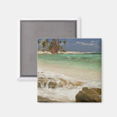 ライトハウスオンハーフムーンカイナチュラルモニュメント マグネット (正面/裏面)